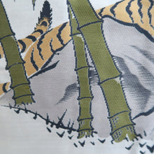 Load image into Gallery viewer, Men's Haori Vintage(1950-1980) Black Montsuki Dragon Tiger Silk #10438A3