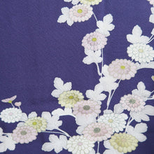 Load image into Gallery viewer, Haori Jacket Vintage(1950-1980) Purple Chrysanthemum Silk #10584C1