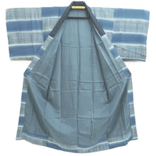 Load image into Gallery viewer, Men's Juban Vintage(1950-1980) Light Blue Lattice Silk #10296E5