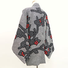 Load image into Gallery viewer, Haori Jacket Vintage(1950-1980) Black Shibori Plum blossom Branch Silk #9840B1