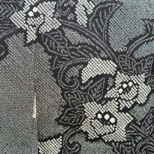 Load image into Gallery viewer, Haori Jacket Vintage(1950-1980) Black Shibori Peony Silk #9898B3