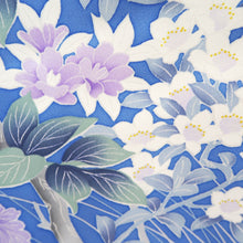 Load image into Gallery viewer, Furisode Blue White Peony Tall Silk #9698J4