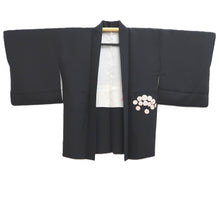 Load image into Gallery viewer, Haori Jacket Black Fully Embroidered Chrysanthemum Silk #10815E1
