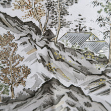 Load image into Gallery viewer, Men's Juban Blueish Gray Landscape Silk #10449A4