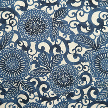 Load image into Gallery viewer, Haori Jacket Vintage(1950-1980) Blue White Karakusa Peony Silk #10614C3