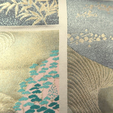 Load image into Gallery viewer, Fukuro Obi Gold White Crane Birds Butterfly Sakura Silk BB336V9