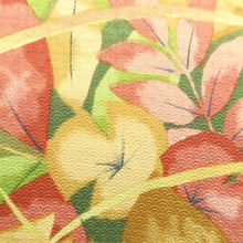 Load image into Gallery viewer, Haori Jacket Yellow brown Green Reddish Pink botanical Silk #10795D5