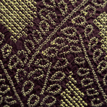 Load image into Gallery viewer, Haori Jacket Dark Brown Yellow Full Shibori Flower Silk #10714D2