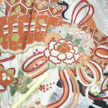 Load image into Gallery viewer, Tomesode Vintage(1920-1950) Black Crane Birds Hand painted Silk #10494B1