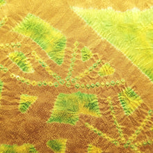 Load image into Gallery viewer, Haori Jacket Vintage(1950-1980) Light Brown Yellow Shibori Silk #10143D3