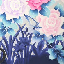 Load image into Gallery viewer, Furisode Blueish Purple Rose Tall Silk #9606H4