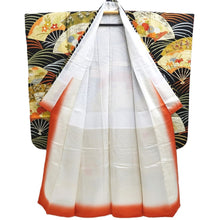 Load image into Gallery viewer, Furisode Black Folding Fan Hand painted Silk #10315F1