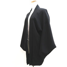 Load image into Gallery viewer, Haori Jacket Vintage(1950-1980) Black Plum blossom Branch Silk #10008C3