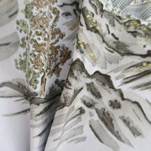 Load image into Gallery viewer, Men's Juban Blueish Gray Landscape Silk #10449A4