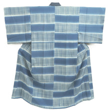 Load image into Gallery viewer, Men's Juban Vintage(1950-1980) Light Blue Lattice Silk #10296E5