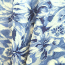 Load image into Gallery viewer, Haori Jacket Vintage(1950-1980) Blue Flower Silk #10684D1