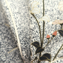 Load image into Gallery viewer, Kimono Gray White Black Chrysanthemum Branch Tall Silk #9936B5