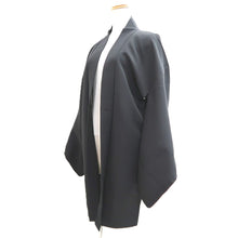 Load image into Gallery viewer, Haori Jacket Black Butterfly Floral pattern Silk #11076A4
