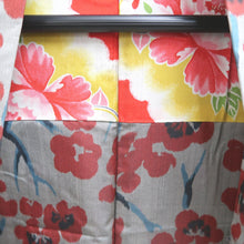 Load image into Gallery viewer, Haori Jacket Vintage(1920-1950) Gray Meisen Plum blossom Silk #11054A3