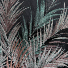 Load image into Gallery viewer, Haori Jacket Vintage(1950-1980) Black Silver Leaves Silk #10188D5