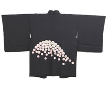 Load image into Gallery viewer, Haori Jacket Black Fully Embroidered Chrysanthemum Silk #10815E1