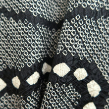 Load image into Gallery viewer, Haori Jacket Vintage(1950-1980) Black Full Shibori Ryusui Silk #10805D5