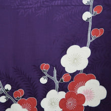 Load image into Gallery viewer, Kimono Vintage(1950-1980) Purple Plum blossom Branch Silk #10267E4