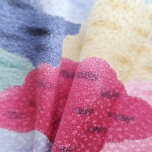 Load image into Gallery viewer, Haori Jacket Vintage(1950-1980) Red Yellow Blue Cloud Silk #10574B5