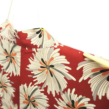 Load image into Gallery viewer, Haori Jacket Vintage(1950-1980) Red Chrysanthemum Silk #11014A1