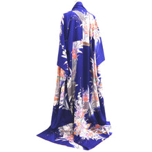 Load image into Gallery viewer, Furisode Blue Flower Tall Silk #10336F2