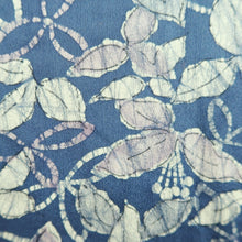Load image into Gallery viewer, Haori Jacket Vintage(1950-1980) Blue Botanical Roketsuzome Silk #10945F2