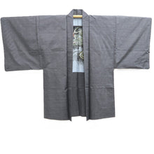 Load image into Gallery viewer, Men's Haori Vintage(1950-1980) Black Gray Dragon Silk #10651C4