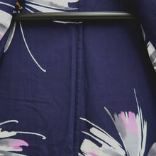 Load image into Gallery viewer, Yukata Vintage(1950-1980) Navy Butterfly Cotton #10759D3