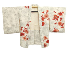 Load image into Gallery viewer, Haori Jacket Vintage(1950-1980) White Chrysanthemum Silk #10605C2