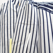 Load image into Gallery viewer, Yukata Vintage(1950-1980) White Navy Curling Wave Cotton #10487B1