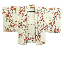 Load image into Gallery viewer, Haori Jacket Cream white Plum blossom Branch Silk #10796D5