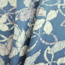 Load image into Gallery viewer, Haori Jacket Vintage(1950-1980) Blue Botanical Roketsuzome Silk #10945F2