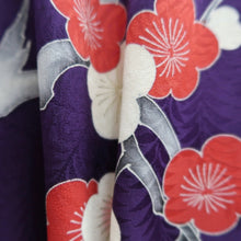 Load image into Gallery viewer, Kimono Vintage(1950-1980) Purple Plum blossom Branch Silk #10267E4