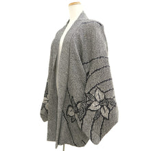 Load image into Gallery viewer, Haori Jacket Vintage(1950-1980) Black Full Shibori Lily Silk #10925F1