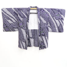 Load image into Gallery viewer, Haori Jacket Purple Full Shibori Floral pattern Silk #10955F2