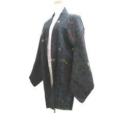 Load image into Gallery viewer, Haori Jacket Vintage(1950-1980) Black Chrysanthemum Silk #10084D1