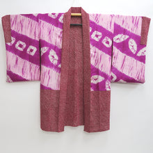Load image into Gallery viewer, Haori Jacket Vintage(1920-1950) Red Full Shibori Long Silk #9635J1