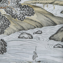 Load image into Gallery viewer, Men's Juban Blueish Gray Landscape Silk #10664C5