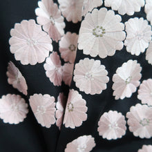 Load image into Gallery viewer, Haori Jacket Black Fully Embroidered Chrysanthemum Silk #10815E1