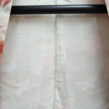 Load image into Gallery viewer, Haori Jacket Vintage(1950-1980) Cream white Reddish Brown Flower Silk #10585C1
