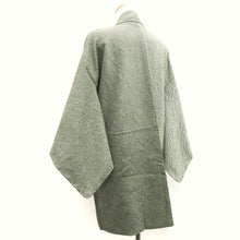 Load image into Gallery viewer, Haori Jacket Vintage(1950-1980) Moss green Full Shibori Silk #10234E2