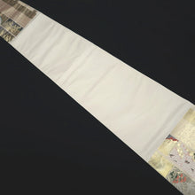 Load image into Gallery viewer, Fukuro Obi Gold White Crane Birds Butterfly Sakura Silk BB336V9
