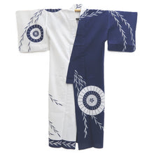 Load image into Gallery viewer, Yukata Vintage(1950-1980) Navy White Bangasa Cotton #11100B1