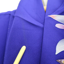 Load image into Gallery viewer, Furisode Blue Flower Tall Silk #10336F2