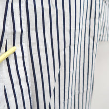 Load image into Gallery viewer, Yukata Vintage(1950-1980) White Navy Curling Wave Cotton #10487B1